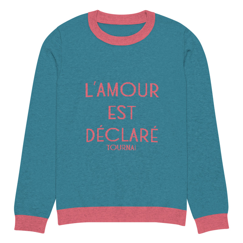 Pull en laine femme - L'amour est déclaré à Tournai