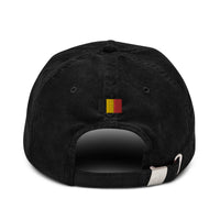 Casquette belge en velours côtelé noir Belgium, vue de dos