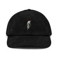Casquette velours côtelé thunder skull noir portée en situation CHT'M Boutique