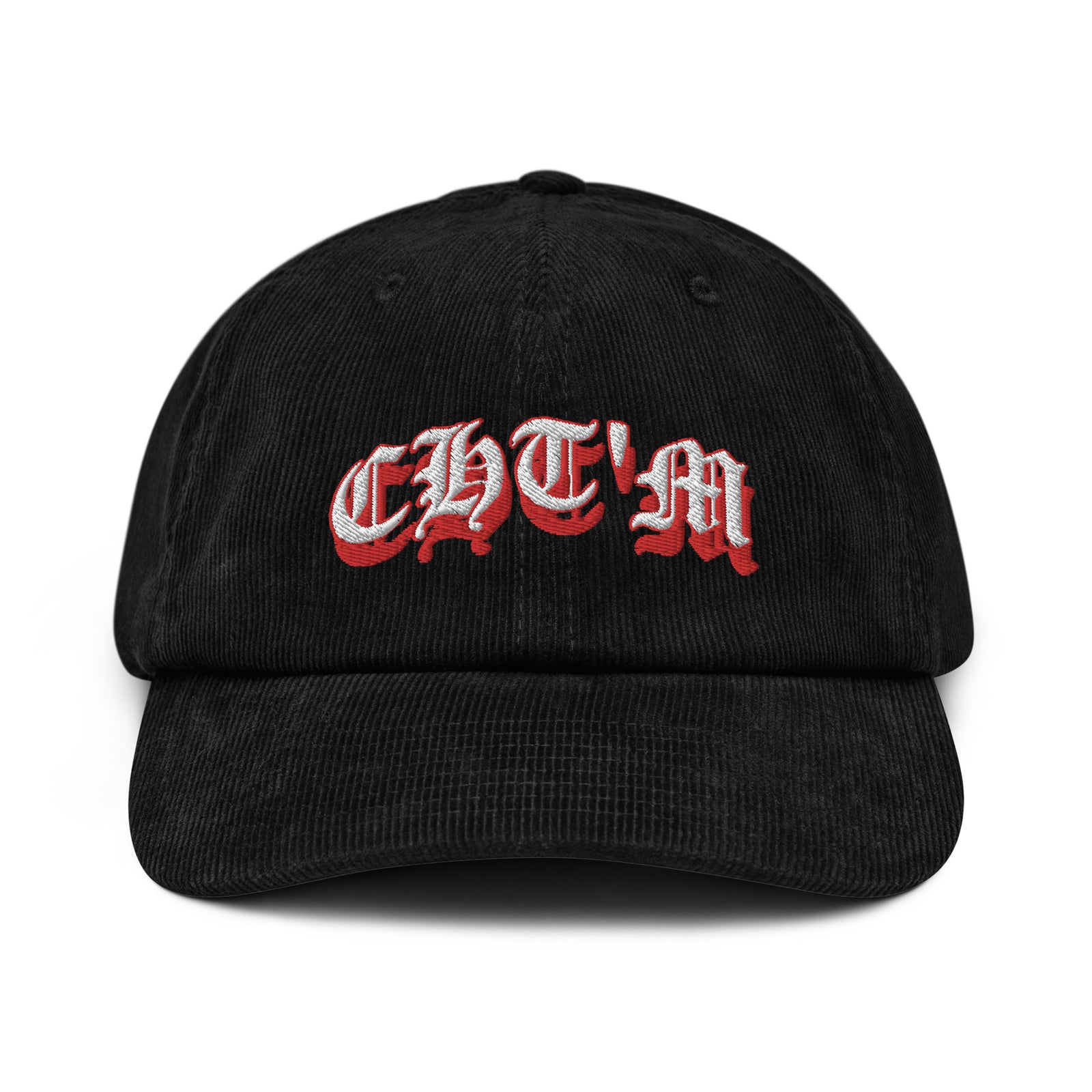 Casquette Velours Côtelé Brodée CHT'M Gothique – Rouge