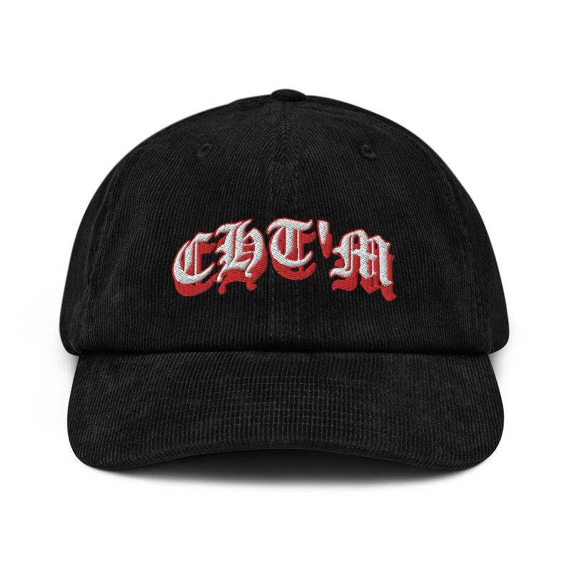 Casquette Velours Côtelé Brodée CHT'M Gothique – Rouge