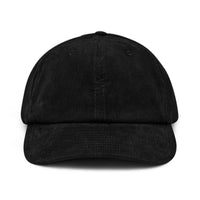 Casquette velours côtelé unie noir vue de dos CHT'M Boutique