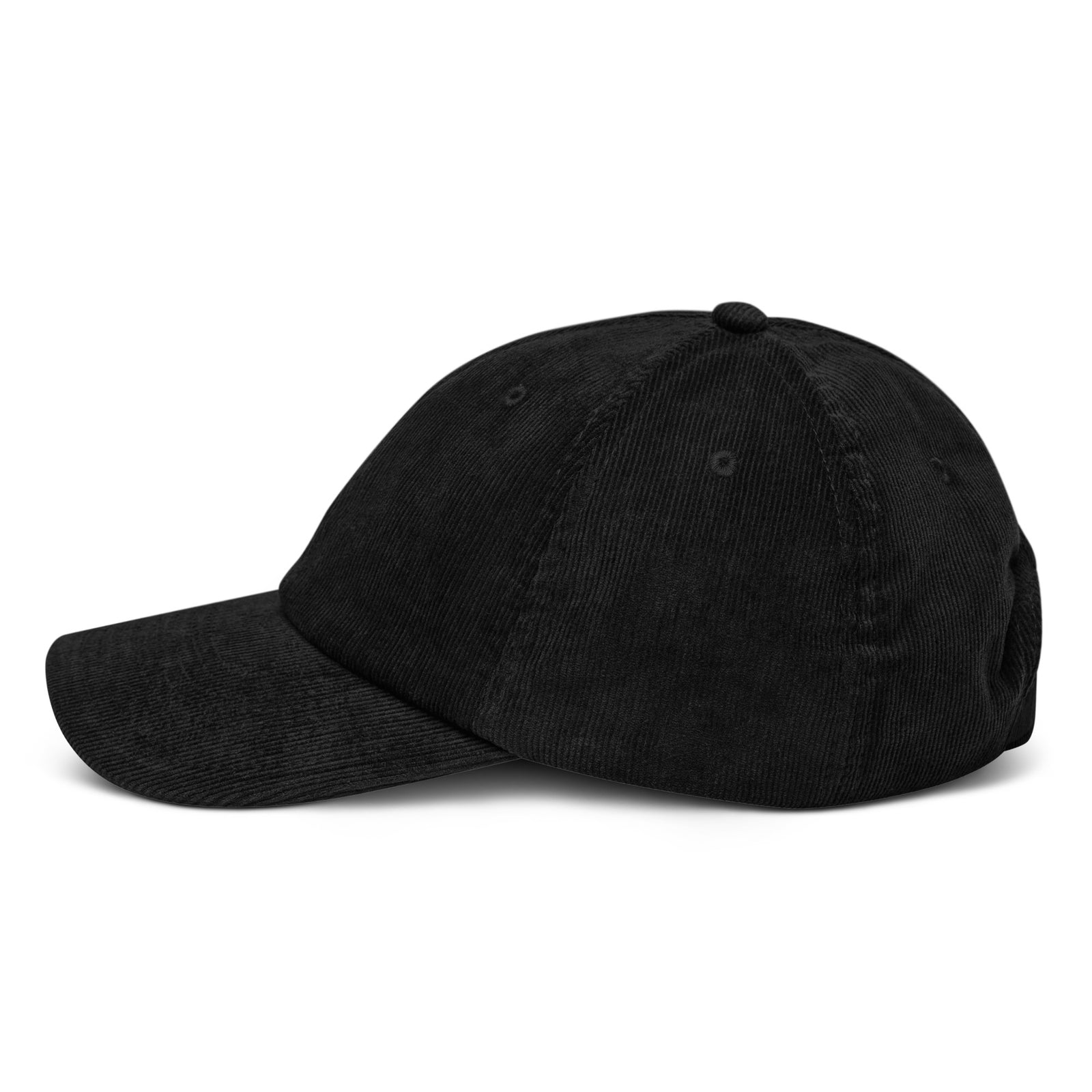 Casquette velours côtelé unie noir portée en situation CHT'M Boutique