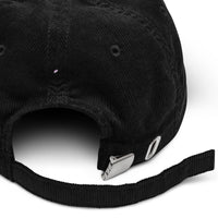 Casquette velours côtelé unie noir gros plan sur le tissu CHT'M Boutique