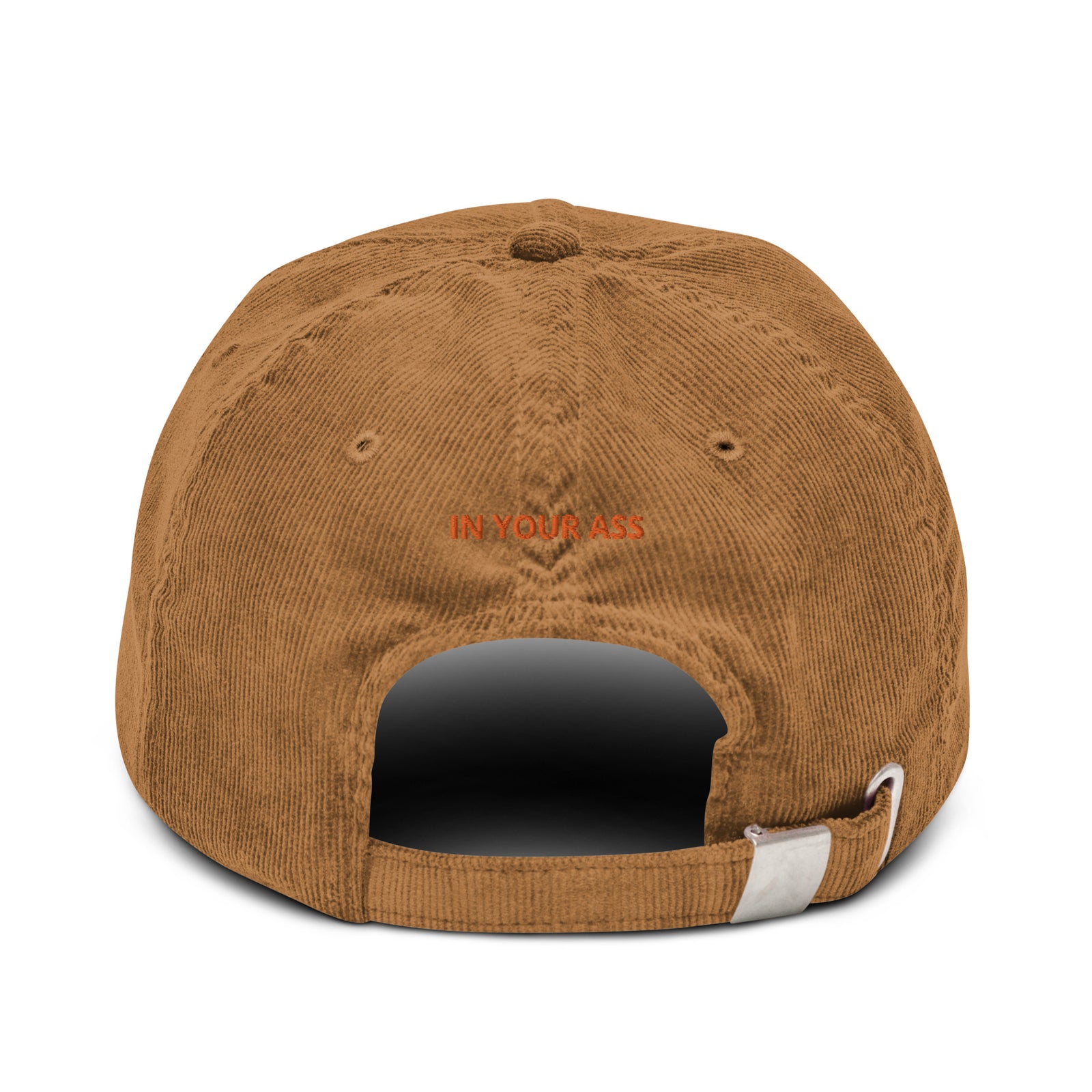 Casquette Velours Côtelé Brodée « In Your Face » – Camel