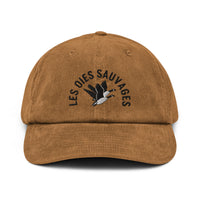 Casquette Velours Côtelé Brodée « Les Oies Sauvages » – Camel
