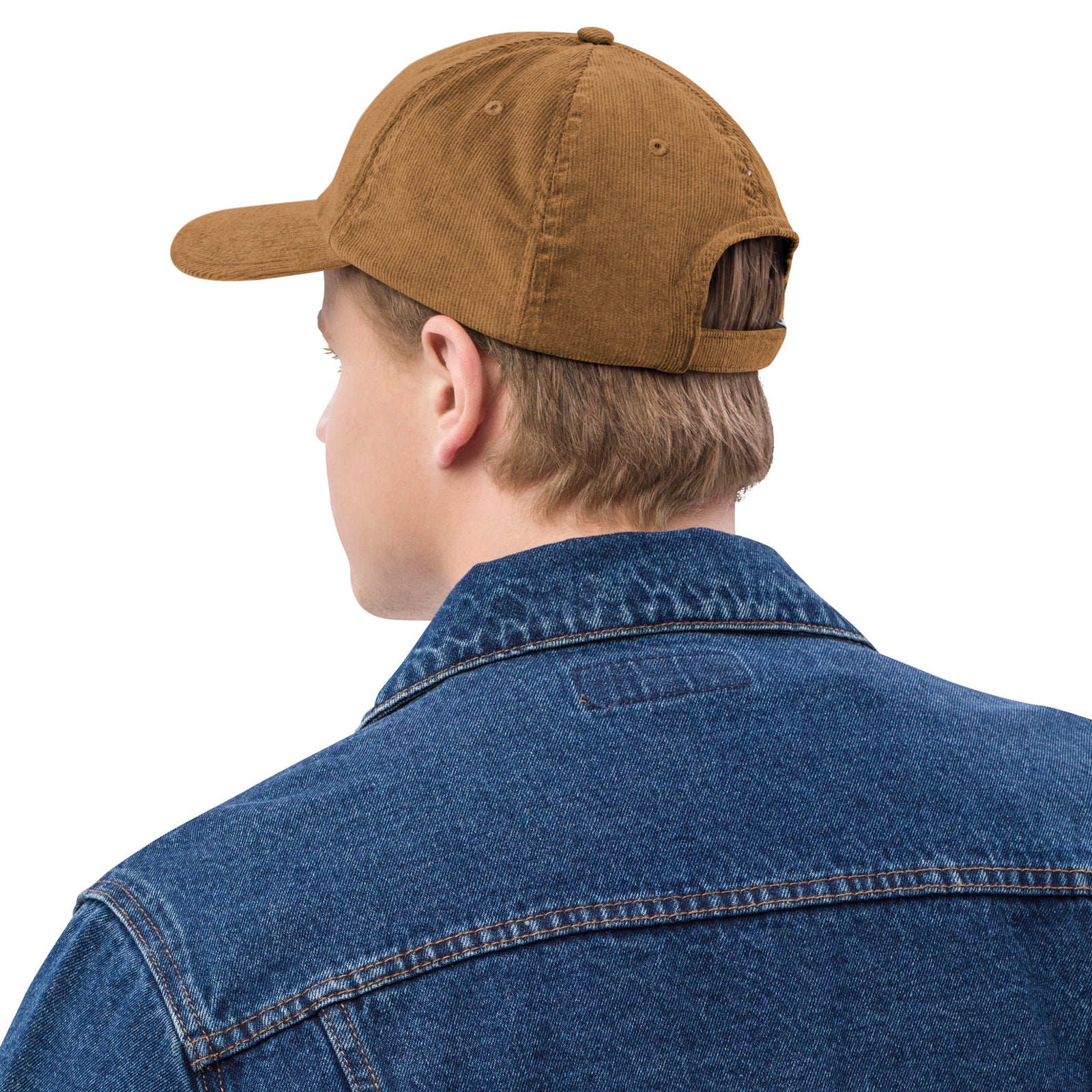 Casquette velours côtelé unie noir coloris présenté CHT'M Boutique