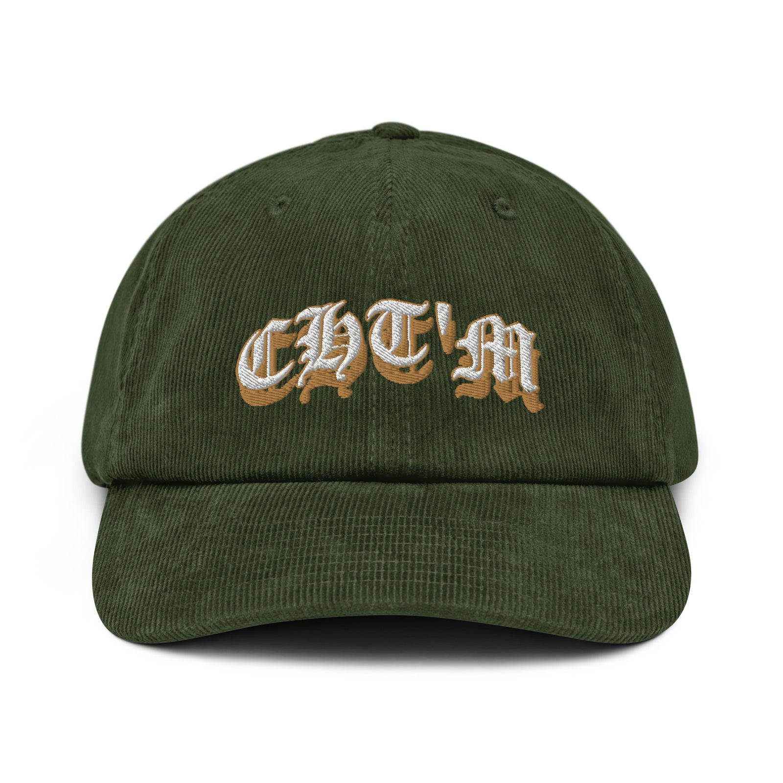 Casquette Velours Côtelé Brodée CHT'M Gothique – Or