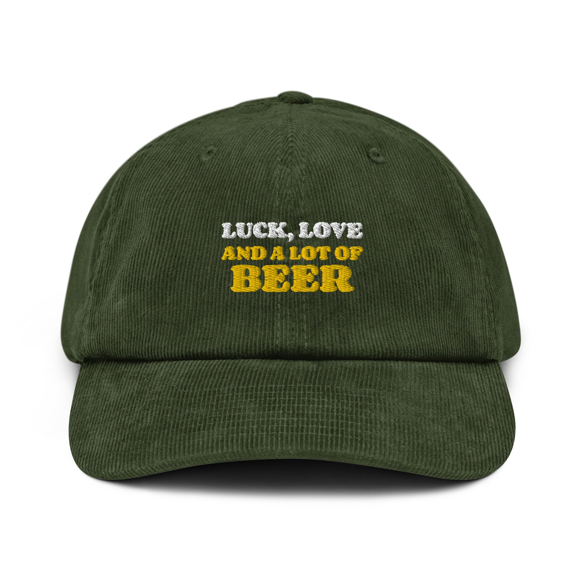 Casquette en velours côtelé - LUCK LOVE AND A LOT OF BEER