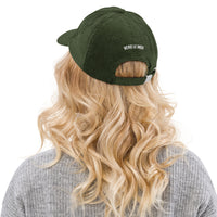 Casquette Velours Côtelé Brodée « Les Oies Sauvages » – Olive