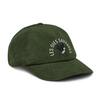 Casquette Velours Côtelé Brodée « Les Oies Sauvages » – Olive