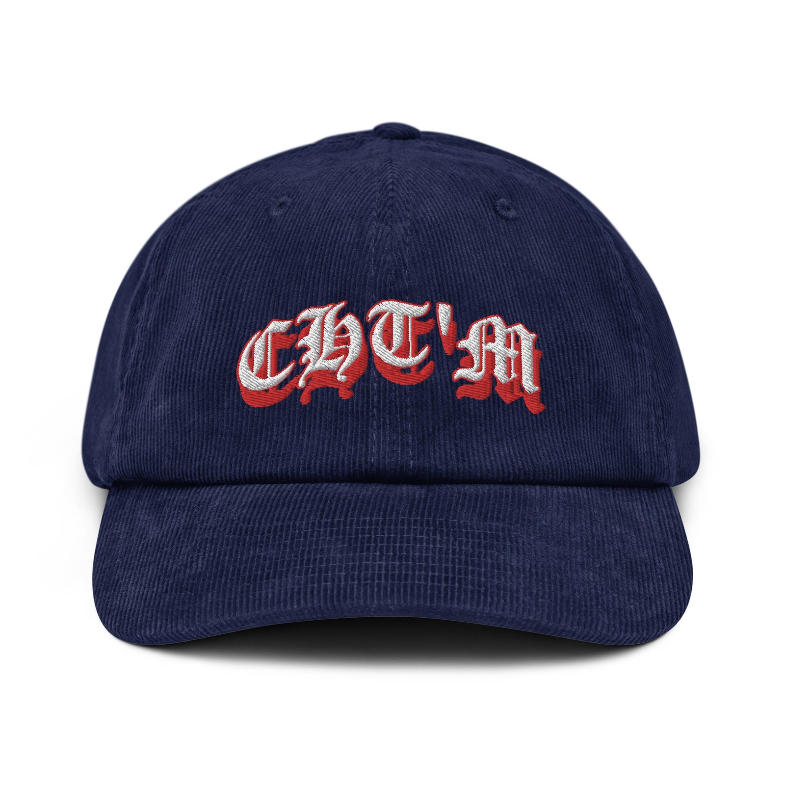 Casquette Velours Côtelé Brodée CHT'M Gothique – Rouge