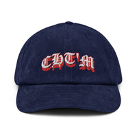 Casquette Velours Côtelé Brodée CHT'M Gothique – Rouge