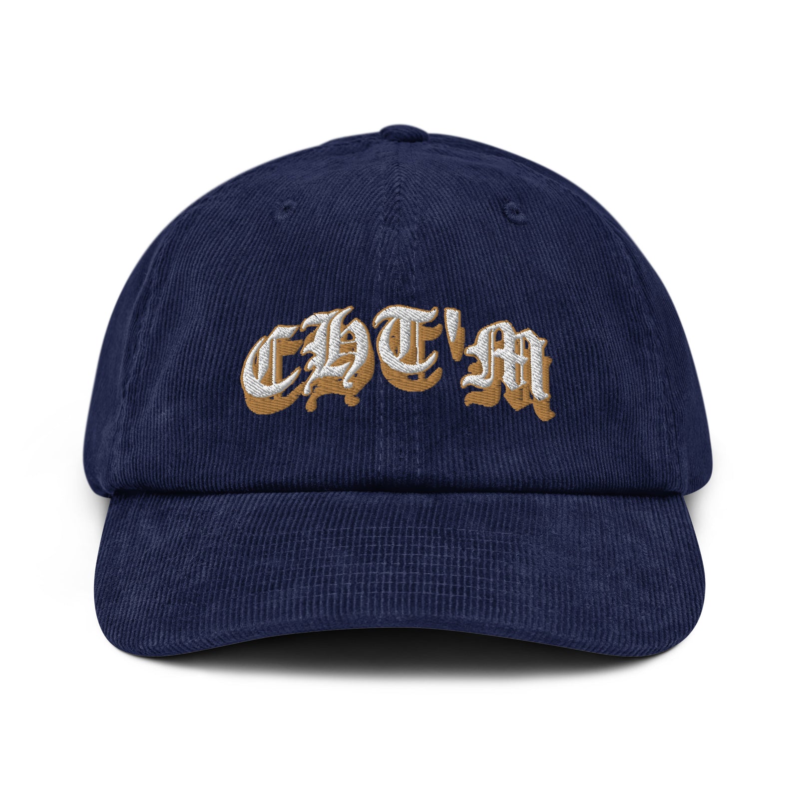Casquette Velours Côtelé Brodée CHT'M Gothique – Or