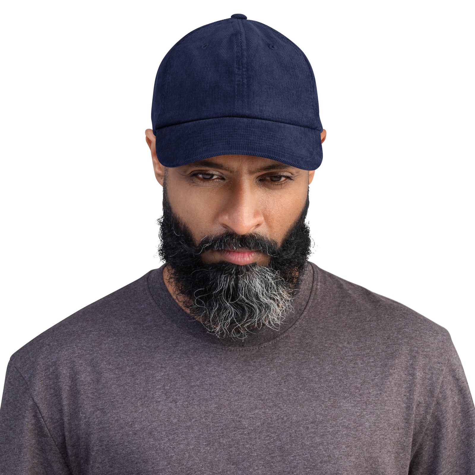Casquette velours côtelé unie noir gros plan sur le tissu CHT'M Boutique