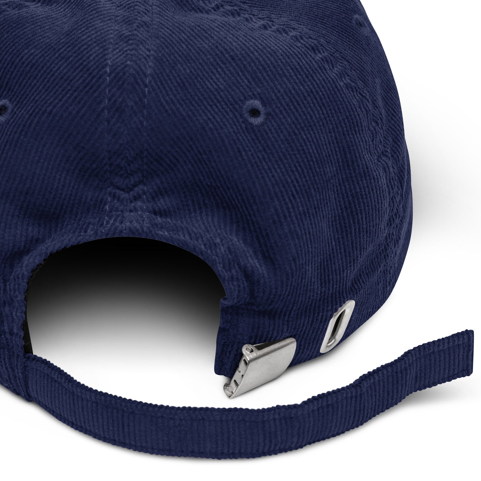 Casquette Velours Côtelé Brodée « Bulldog » – Bleu Marine