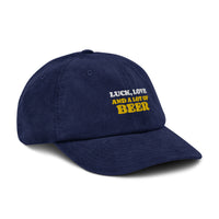 Casquette en velours côtelé - LUCK LOVE AND A LOT OF BEER