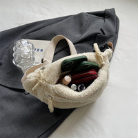Sac banane moumoute beige effet fourrure – vue 6