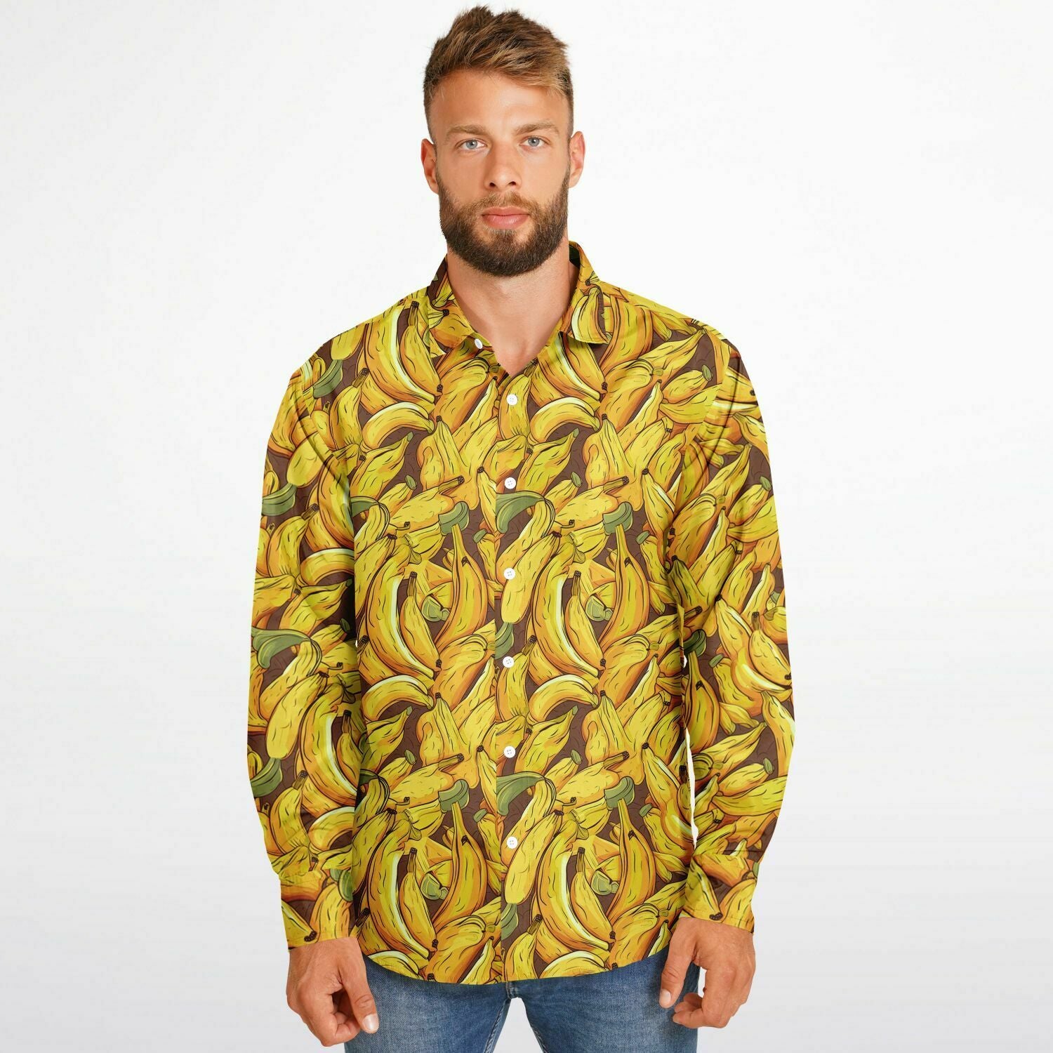 chemise décontractée homme manches longues Banana