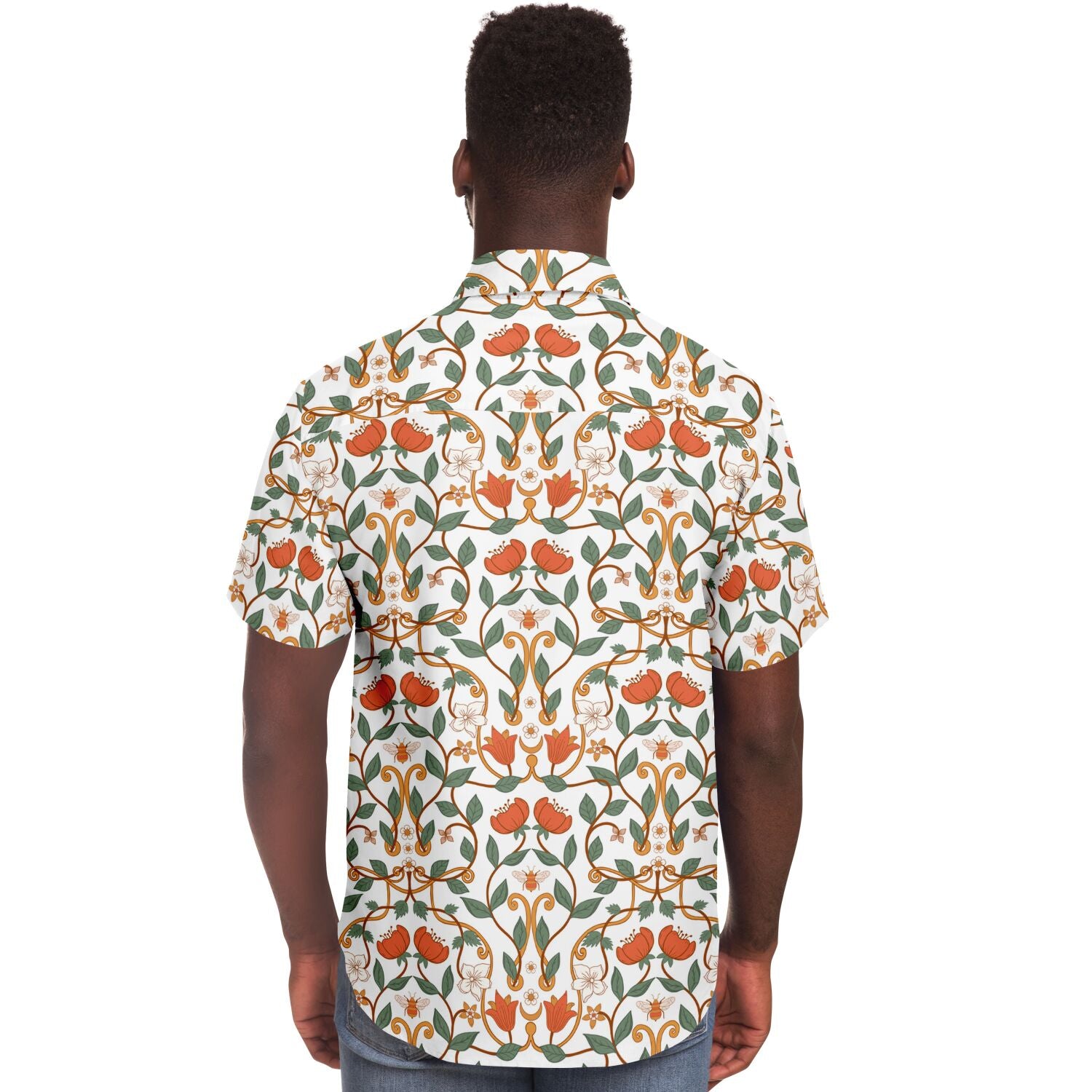 chemise décontractée homme à fleurs