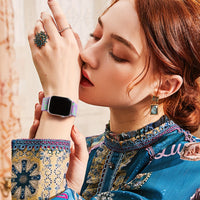 Bracelet Apple Watch boucle solo en nylon imprimé, vue détaillée 2