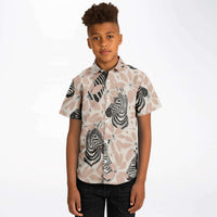 Chemise garçon originale motifs animal manches courtes