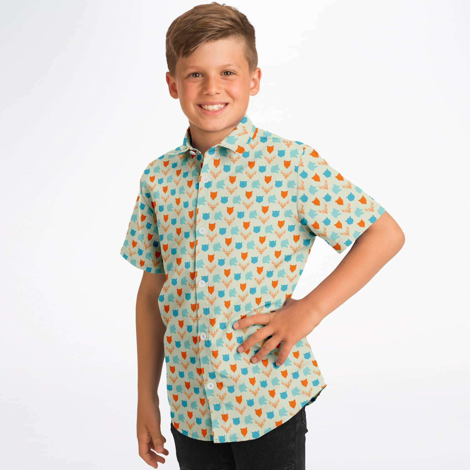 chemise estivale garçon vert clair