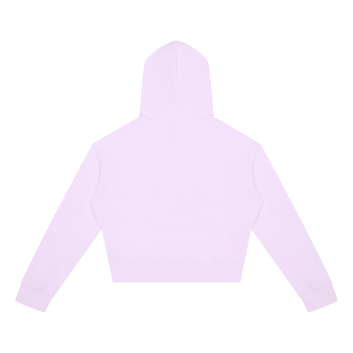 Dos du sweat zippé crop top femme lilas