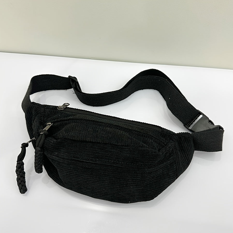 Sac banane velours brun – vue 5