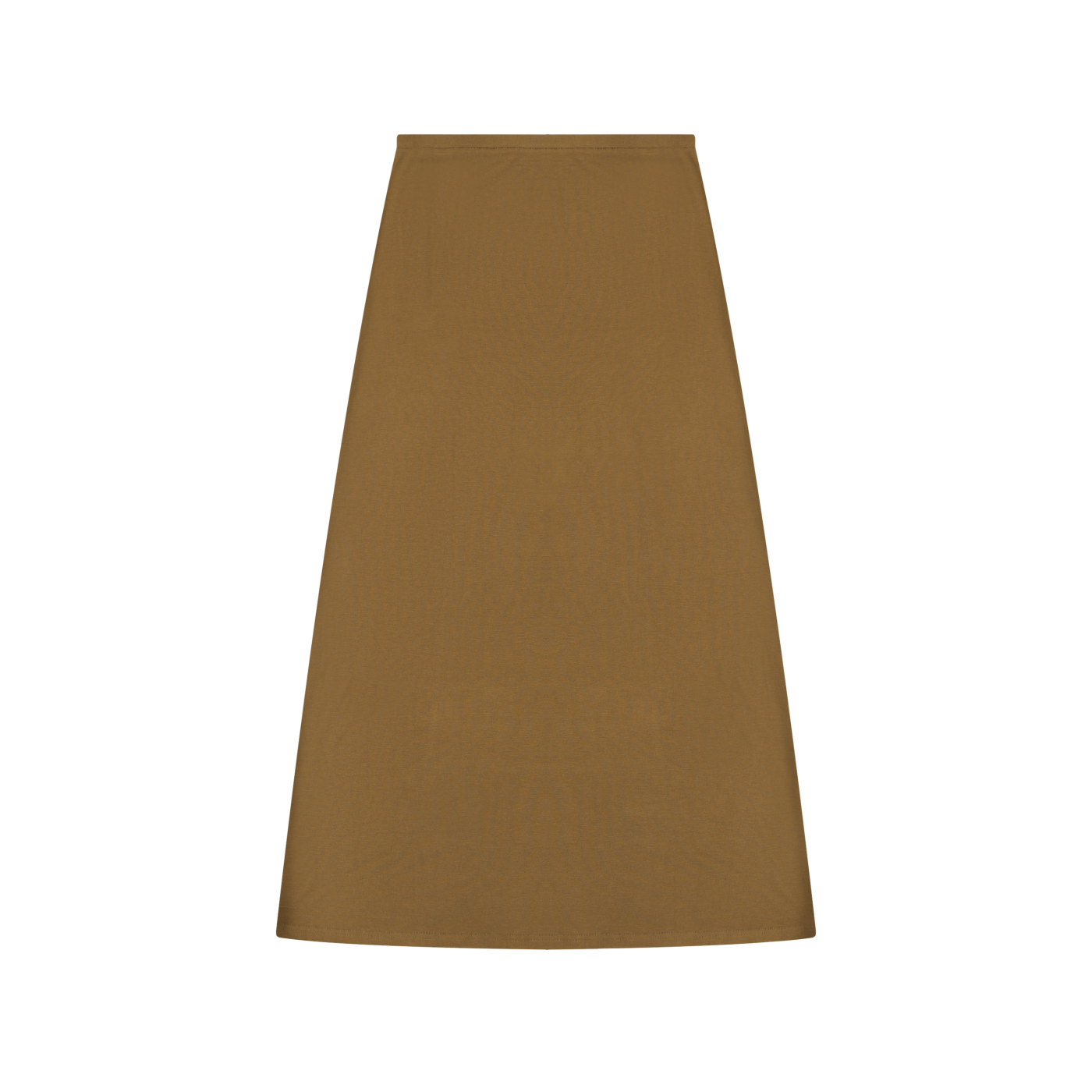 Packshot dos de la jupe longue en maille original femme marron