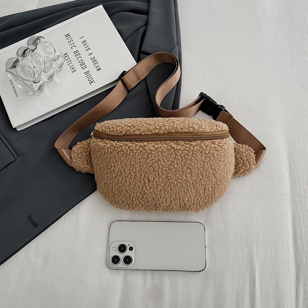 Sac bandoulière moumoute effet teddy – vue 5 | CHT'M Boutique