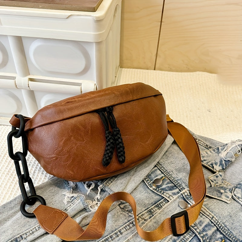 Sac banane cuir femme classique noir – vue 9