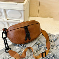 Sac banane cuir femme classique noir – vue 9