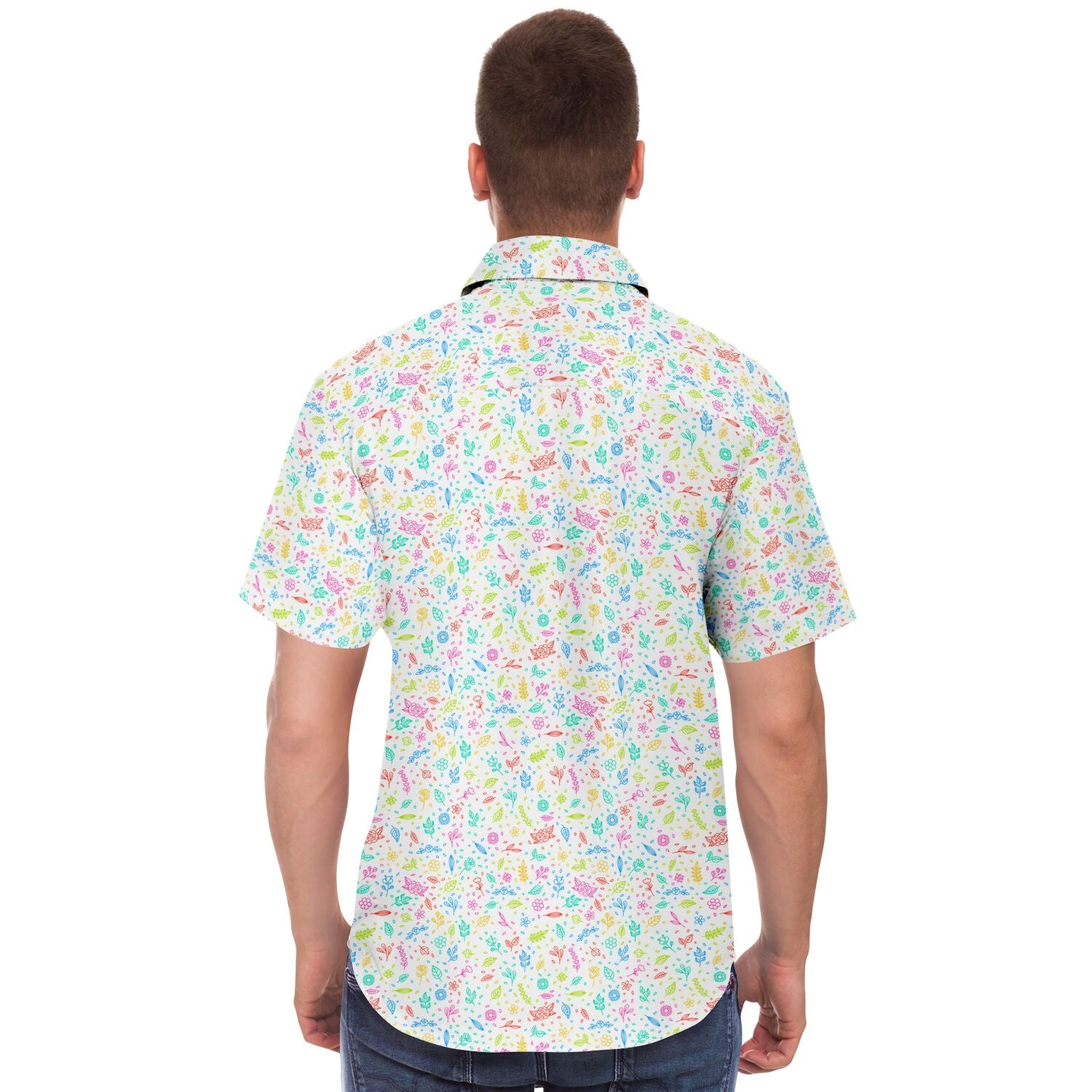 chemise à fleurs colorées pour homme