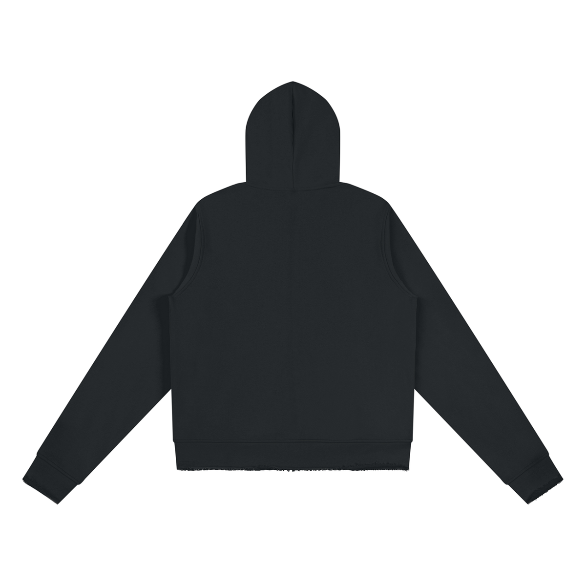 Dos du sweat zippé capuche femme noir