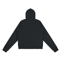 Dos du sweat zippé capuche femme noir