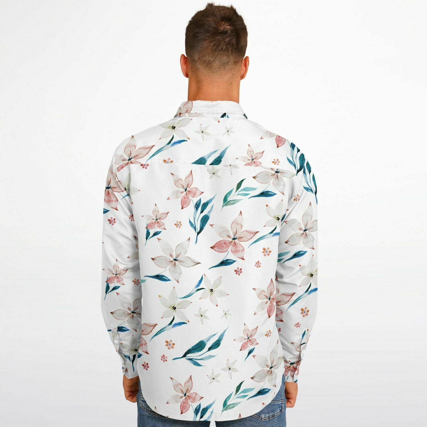 CHEMISE HOMME originale stye floral MANCHES LONGUES