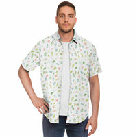 Chemise homme manches courtes à fleurs