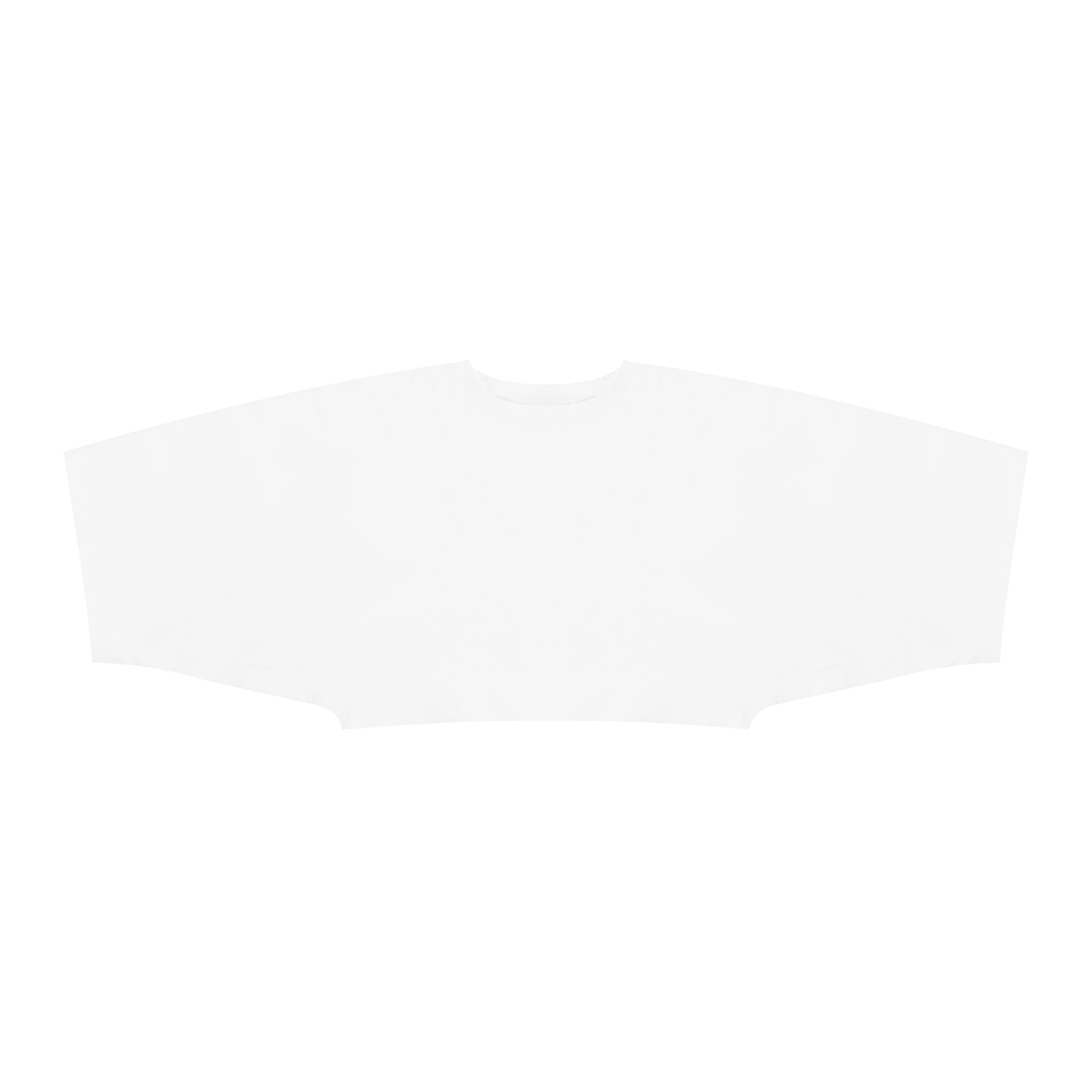 Packshot face du t-shirt boxy original femme blanc