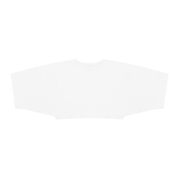 Packshot face du t-shirt boxy original femme blanc