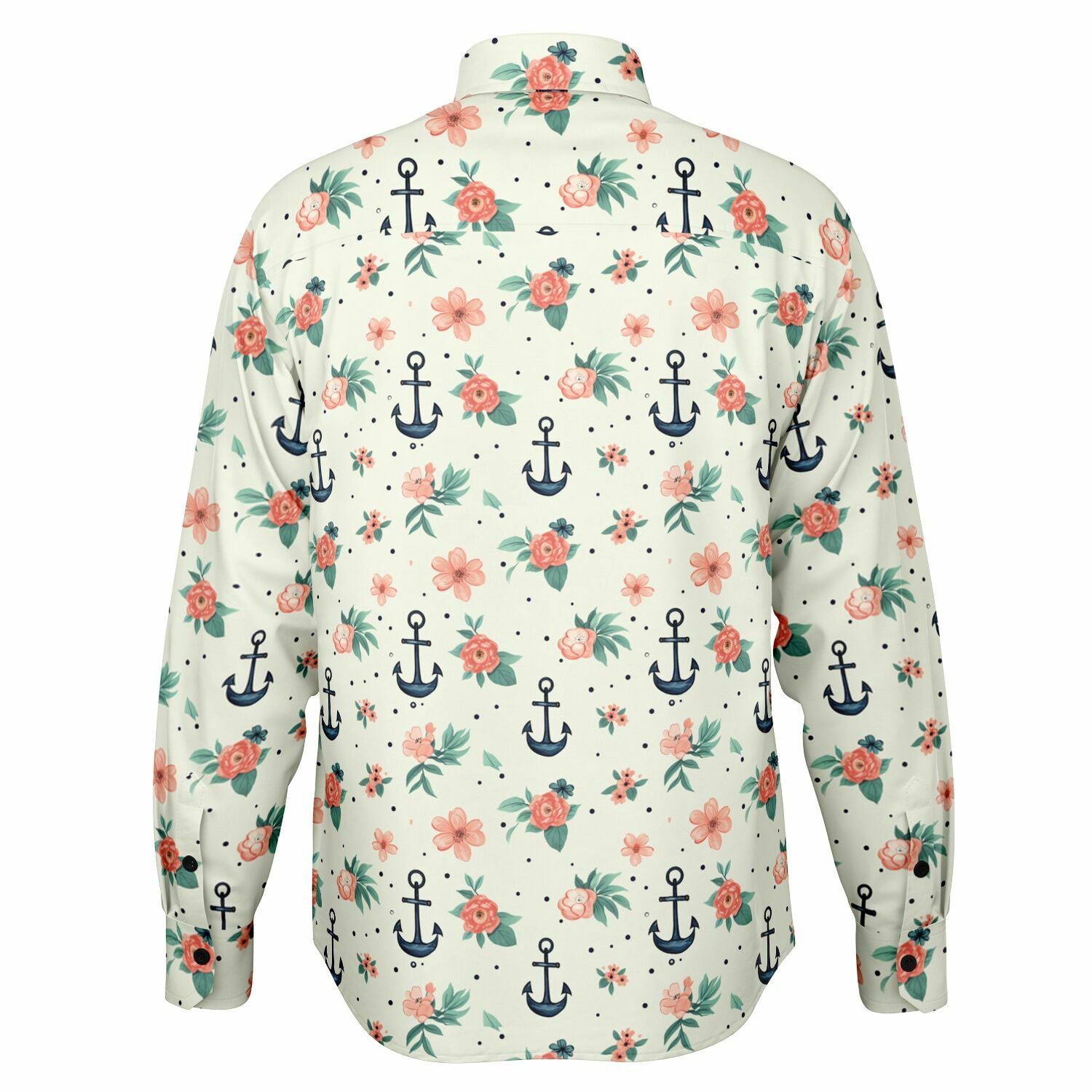 chemise homme motif fleurs marines