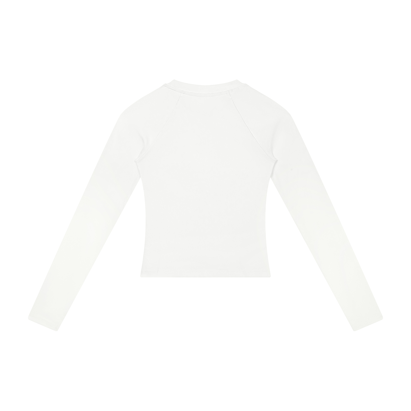 Packshot dos du t-shirt manches longues original femme blanc