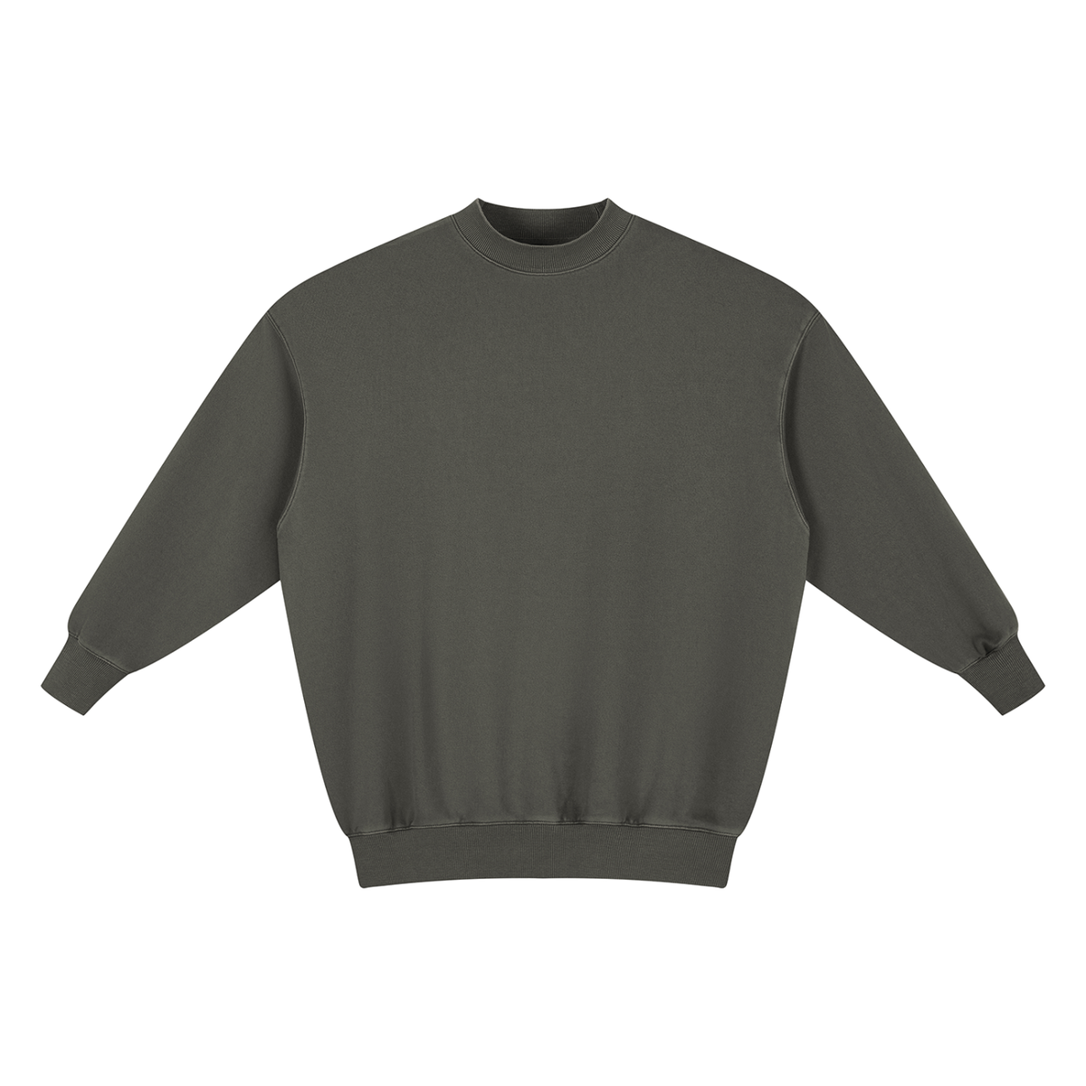 Robe sweat femme oversize gris foncé délavée, vue de face