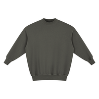Robe sweat femme oversize gris foncé délavée, vue de face