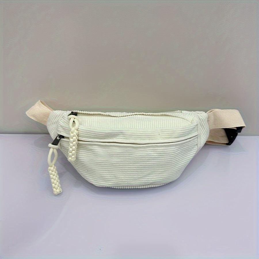 Sac banane velours vert – vue 12