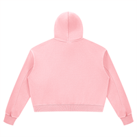 Dos du hoodie femme délavé vintage rose