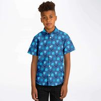 chemise enfant bleu ciel originale