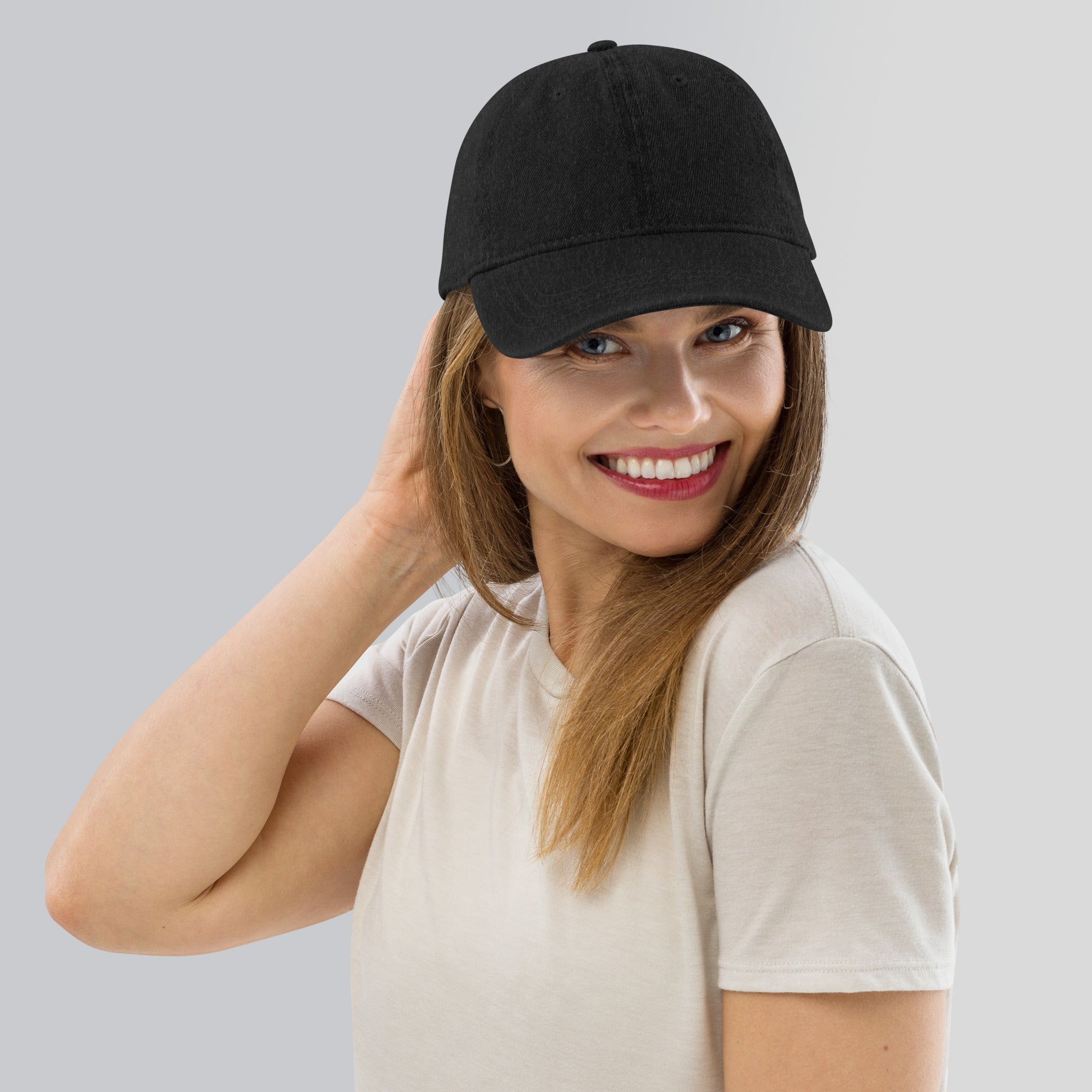 Casquette en jean pour femme - FLOWER POWER