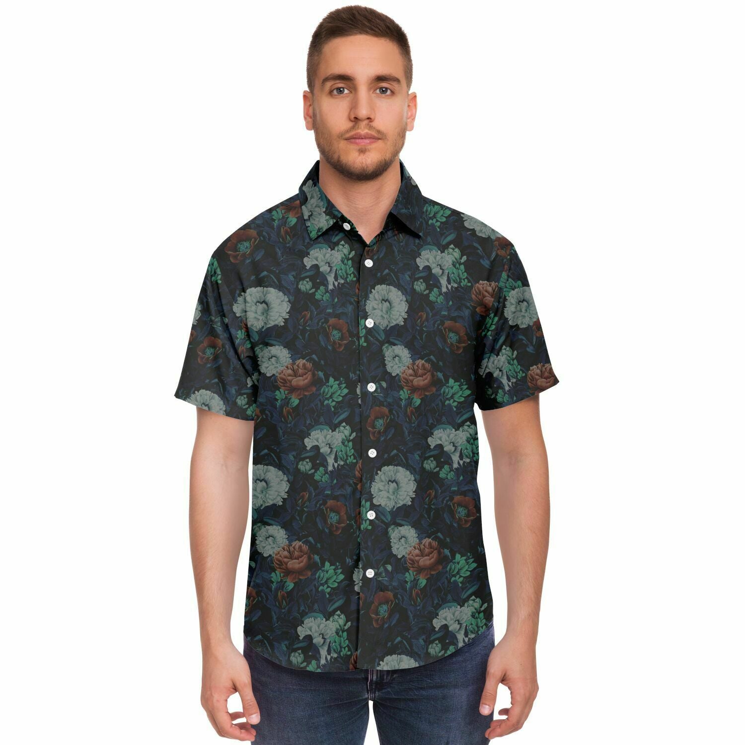 chemise homme style rétro fleurs