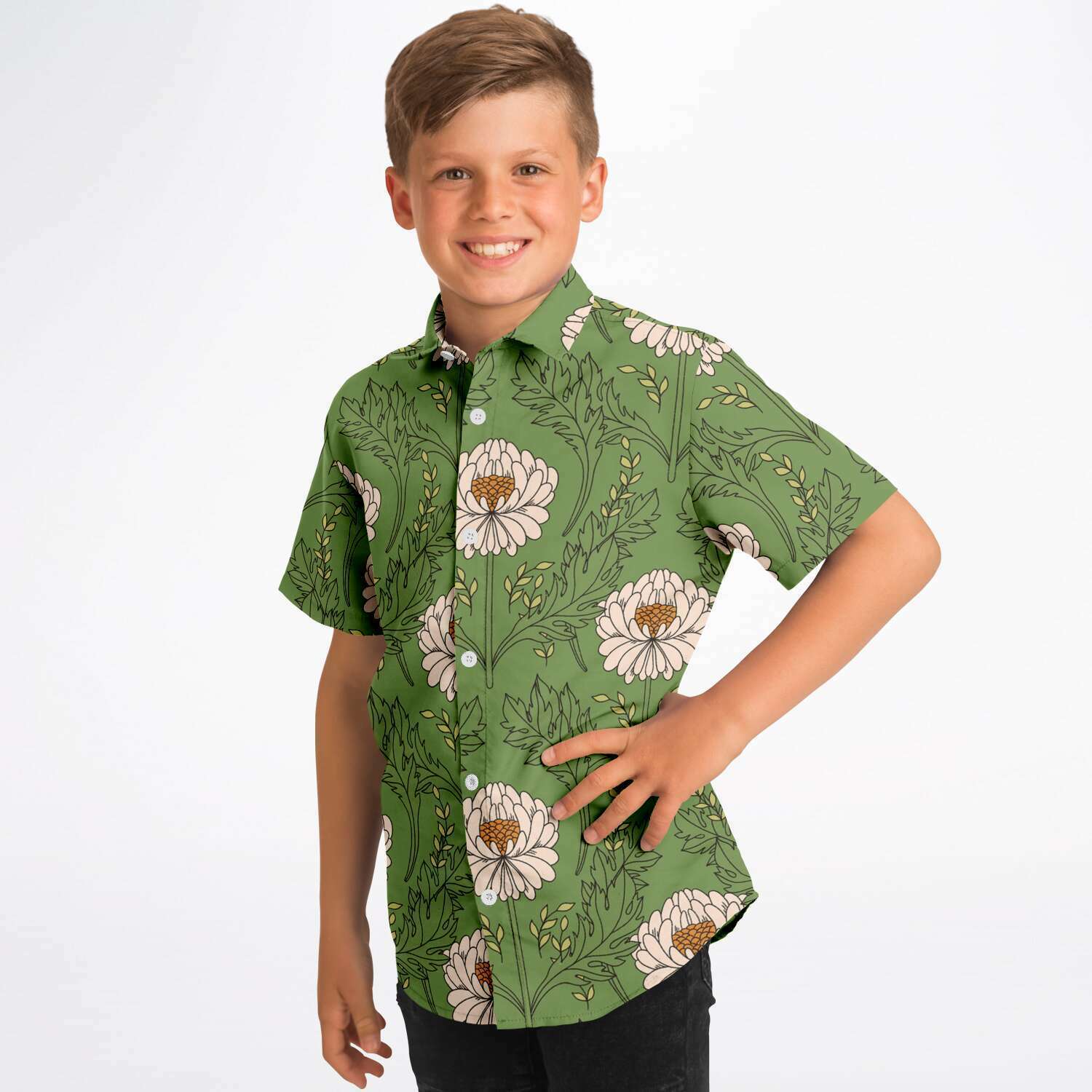 chemise colorée manches courtes pour garçon